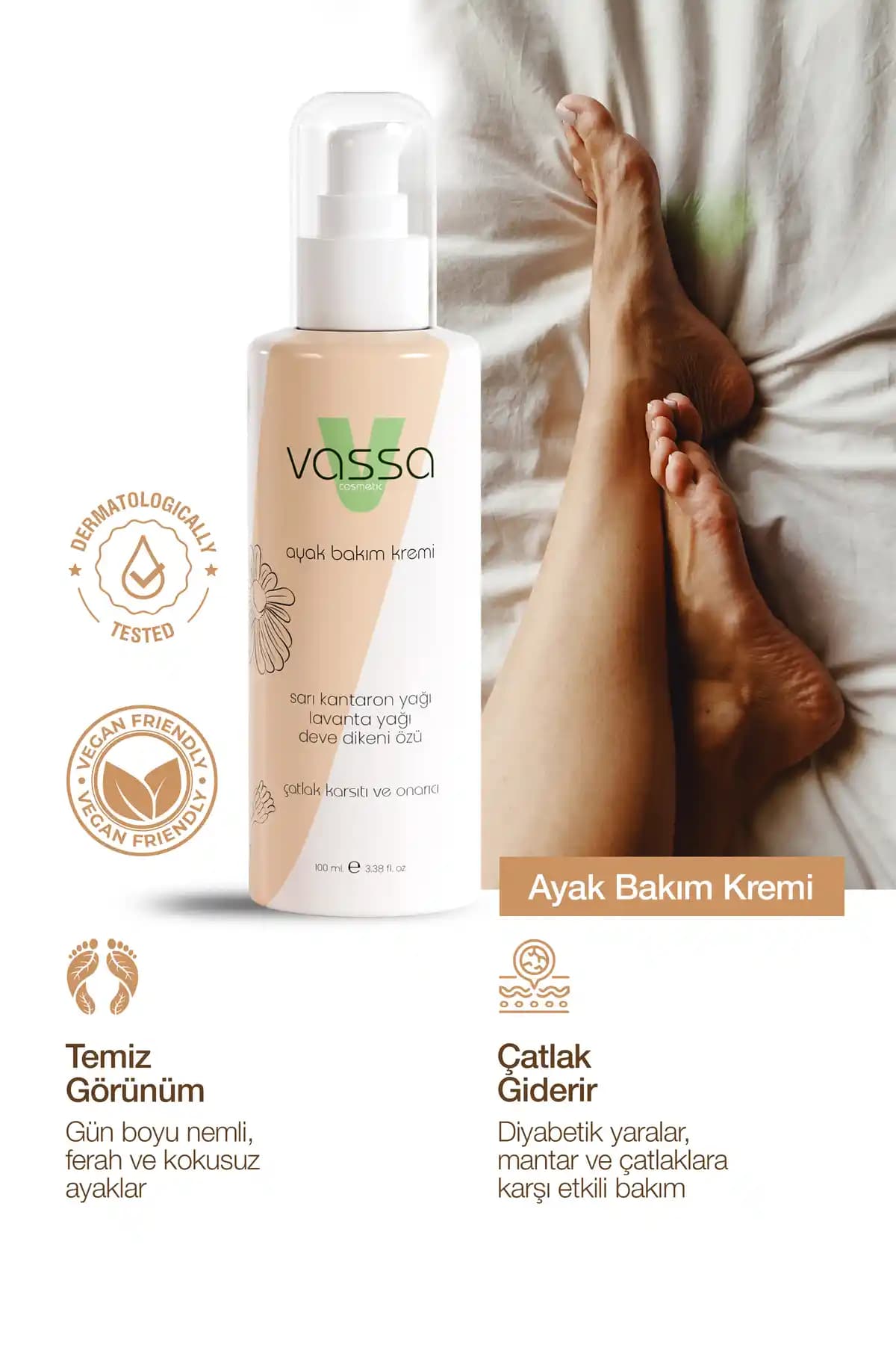 Vassa Ayak Bakım Kremi: Doğal İçeriklerle Çatlak ve Kuruluklara Etkili Çözüm