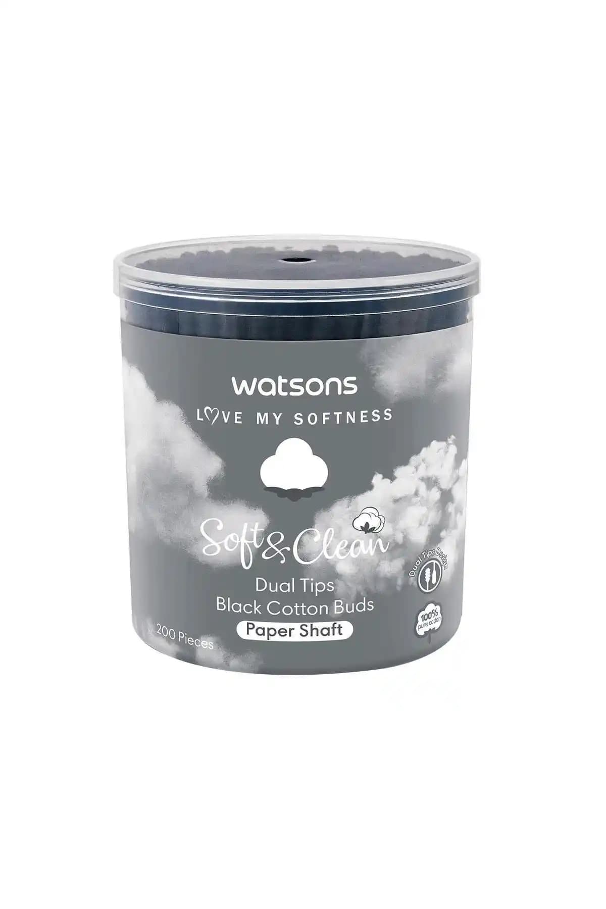 Watsons Siyah Kulak Çubuğu 200 Adet - Güvenli ve Konforlu Temizlik İçin Uygun