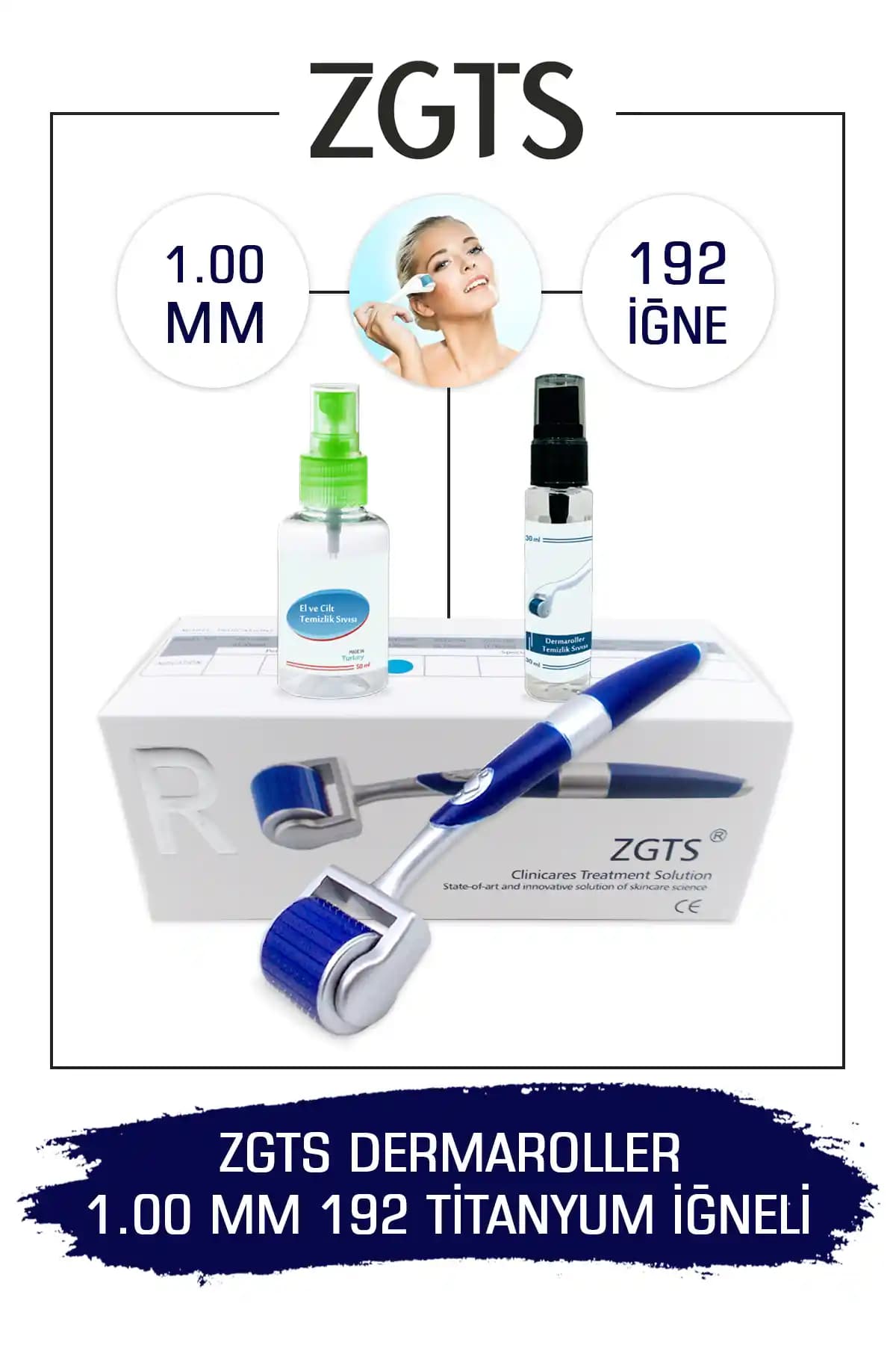 Zgts Blue Line Dermaroller 1.00mm Titanyum Cilt ve Saç Bakımı İçin Güvenilir Çözüm