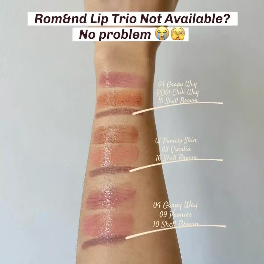 Rom&nd Lip Trio Setleri ve Alternatif Ürün Kombinasyonları ile Sıcak Tonlu Dudak Görünümleri