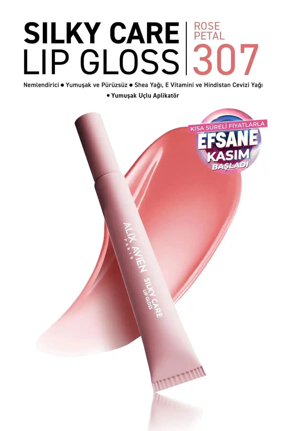 Alix Avien Silky Care Lipgloss Rose Petal: Nemlendirici ve Parlak Dudaklar İçin Güvenilir Seçenek