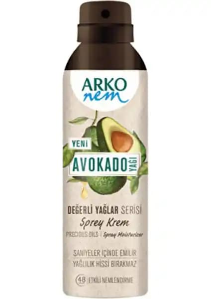 Arko Nem Değerli Yağlar Avokado Sprey Krem: Yüksek Performanslı ve Pratik Nemlendirme Çözümü