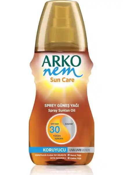 Arko Nem Güneş Bakım Yağı 30 Faktör ile Güvenli ve Sağlıklı Bronzluk Sağlama