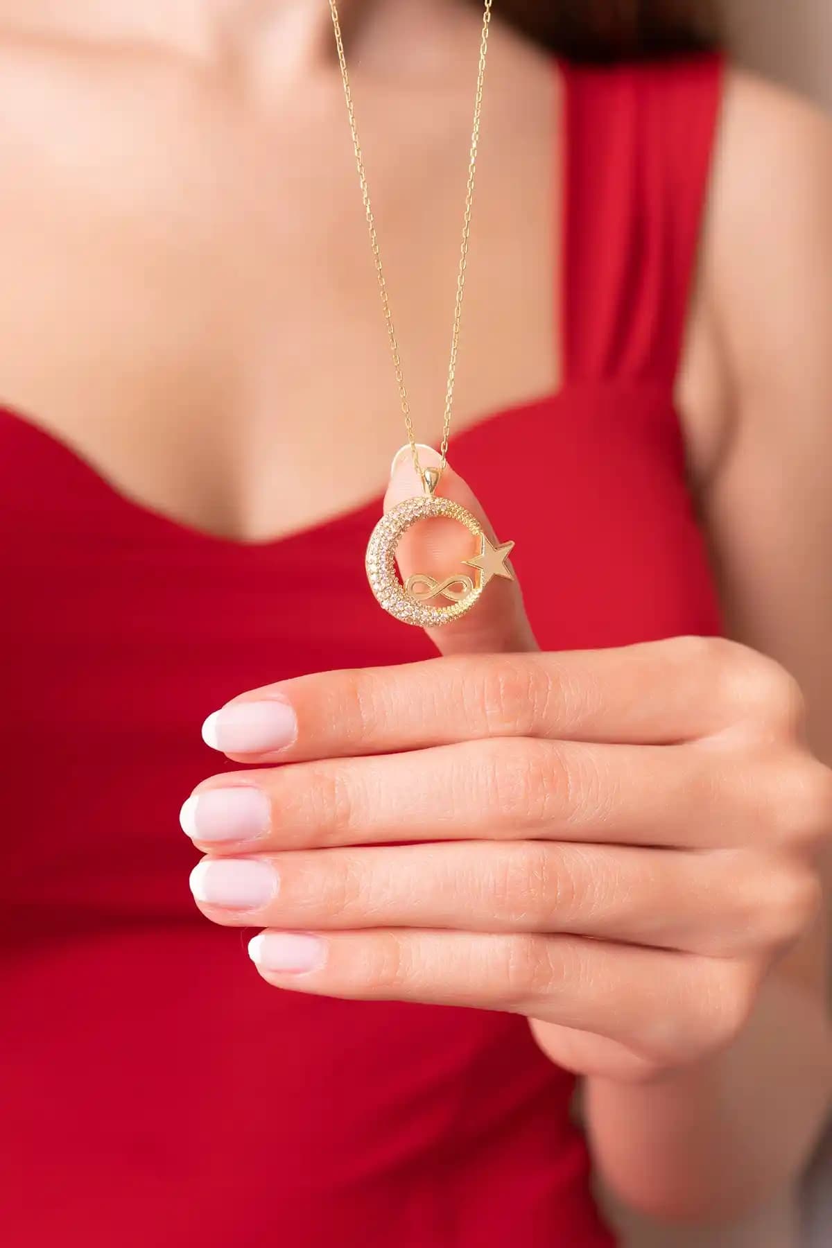 Ayenci Sonsuzluk Ayyıldız Tasarımlı Renkli Gümüş Kadın Kolyesi - Şık ve Anlamlı Takı