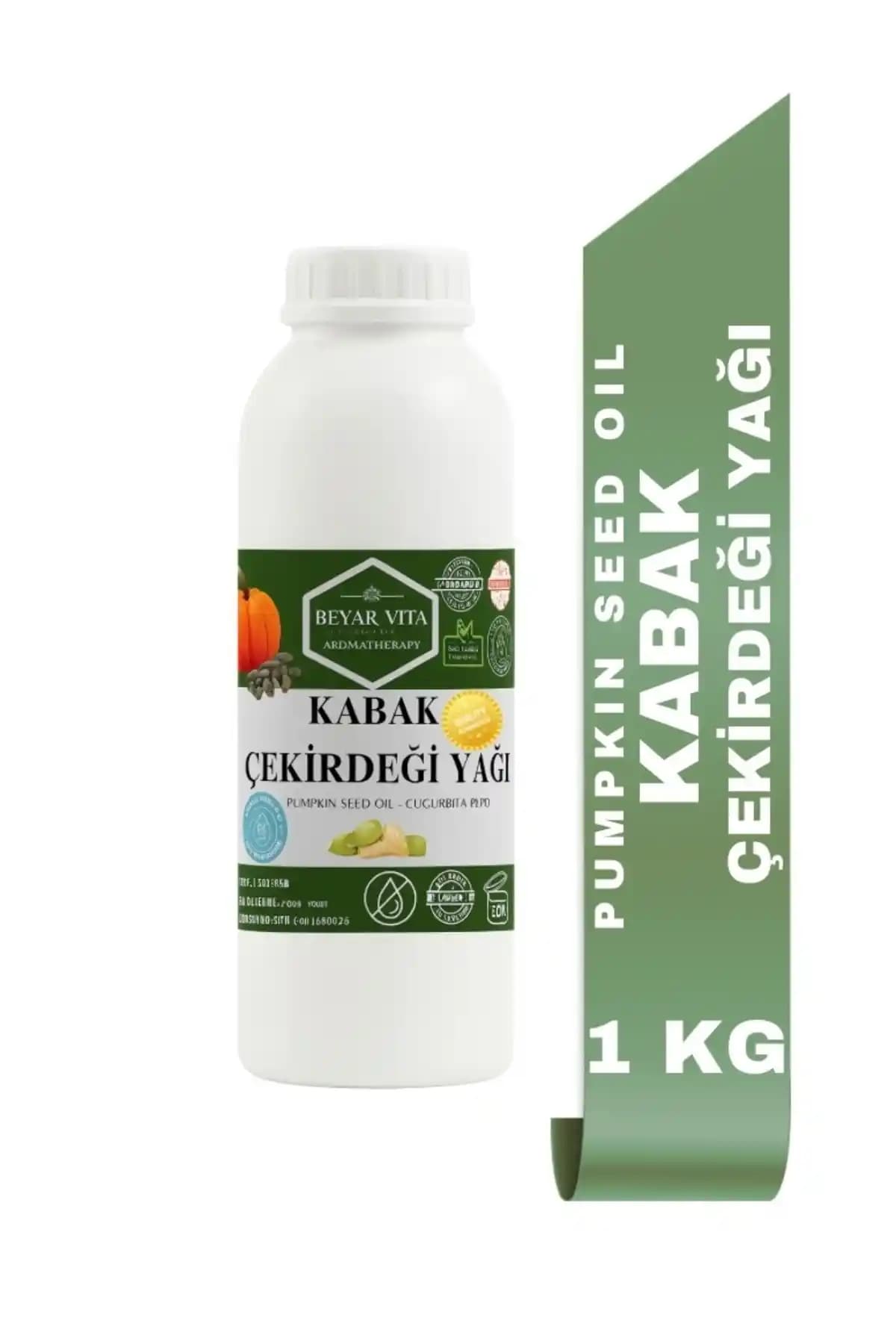 BeyarVita Kabak Çekirdeği Yağı 1 Kg Doğal ve Katkısız Sağlıklı Bitkisel Yağ