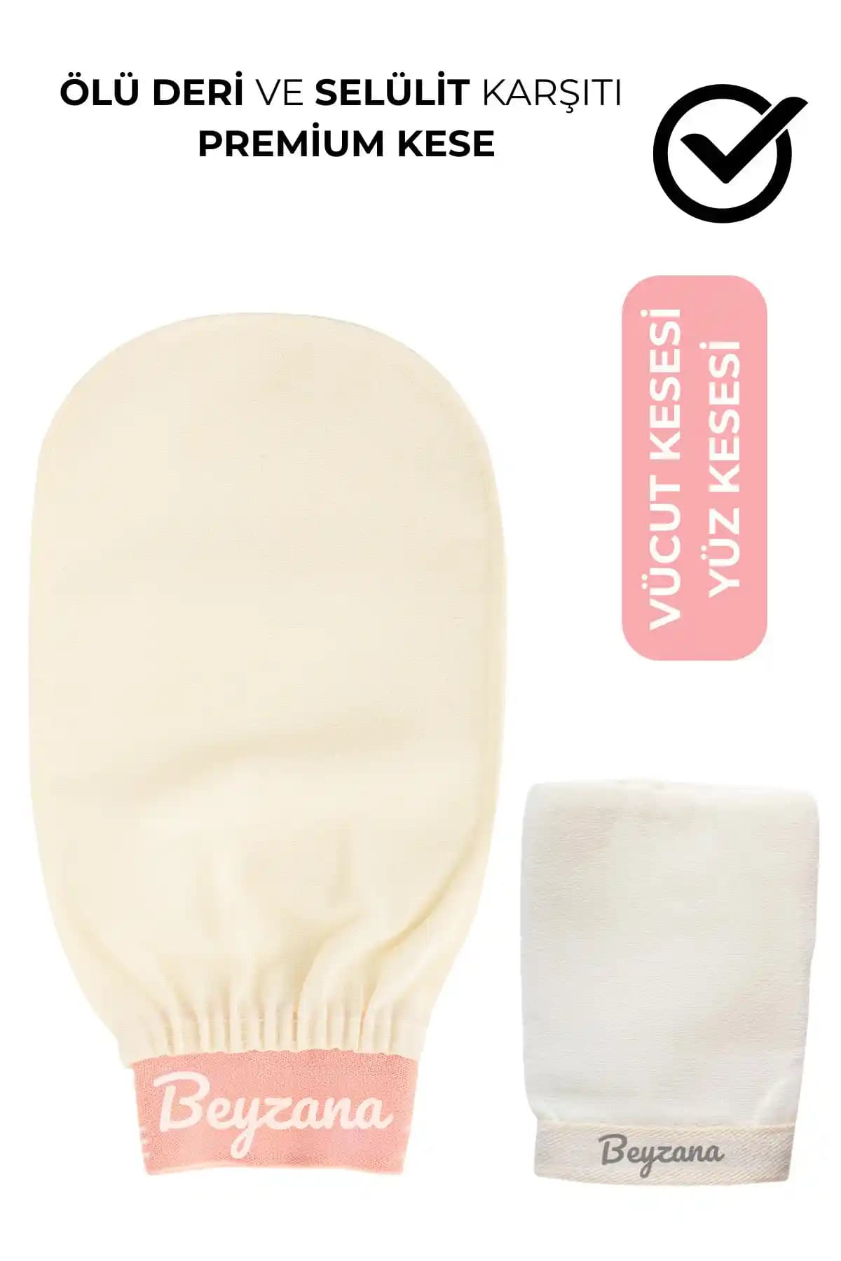 Beyzana 2'li Floş İpek Kesesi ve Yüz Kesesi Seti ile Lüks ve Etkili Cilt Bakımı