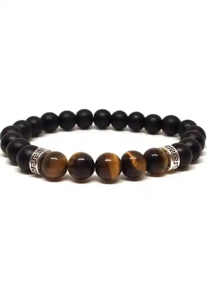 Bi'Bileklik Kaplan Gözü ve Mat Oniks Taşlı Bileklik: Doğal Malzeme ve Şıklığın Buluşması