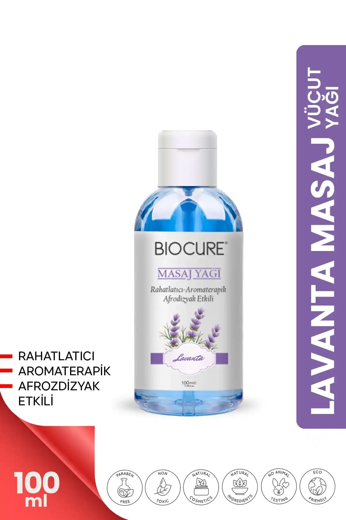 Biocure Lavanta Aromaterapik Masaj Yağı: Doğal ve Rahatlatıcı 100 ml ürün