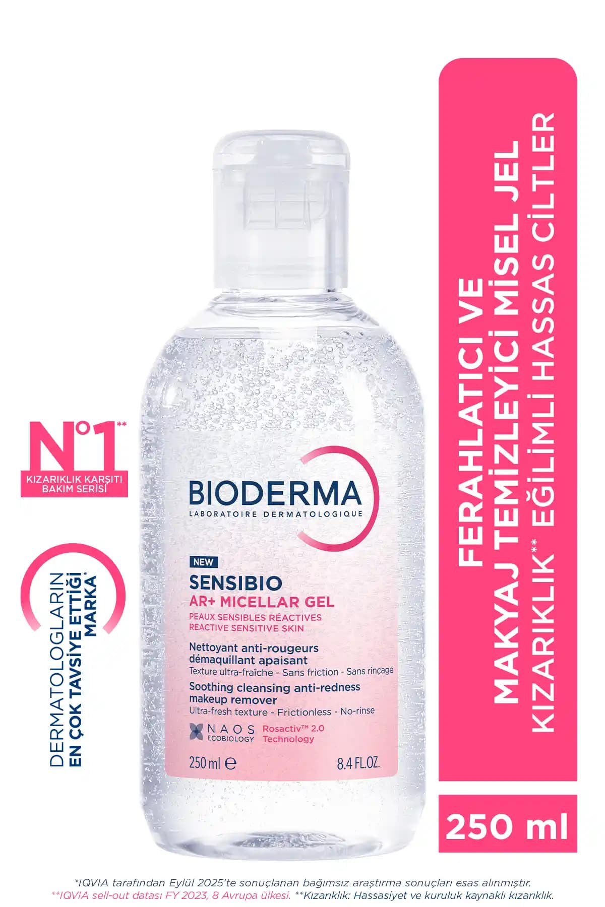 Bioderma Sensibio AR+ Misel Jel: Hassas ve Kızarıklık Eğilimli Ciltler İçin Temizleyici Çözüm