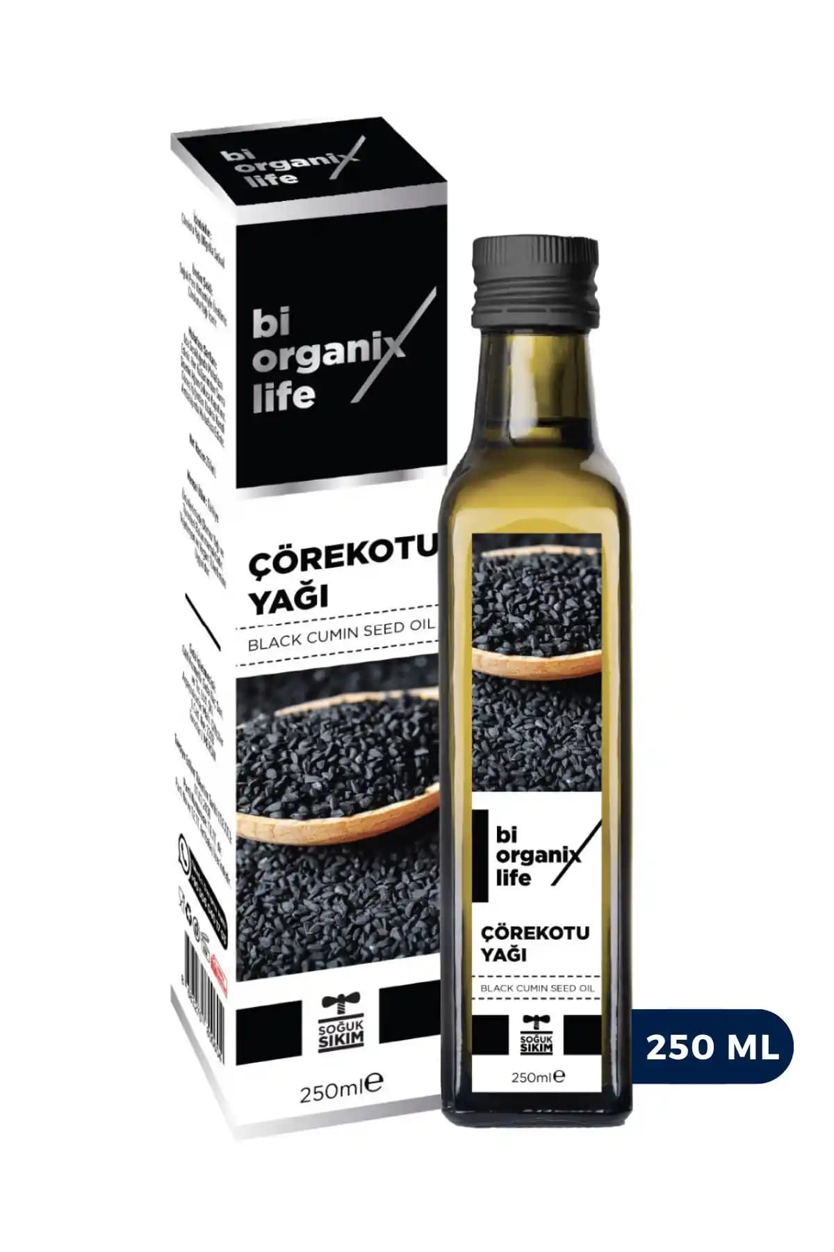 Biorganix Life Çörekotu Yağı 250 Ml Saf ve Doğal Bitkisel Yağ Sağlık Destekleri