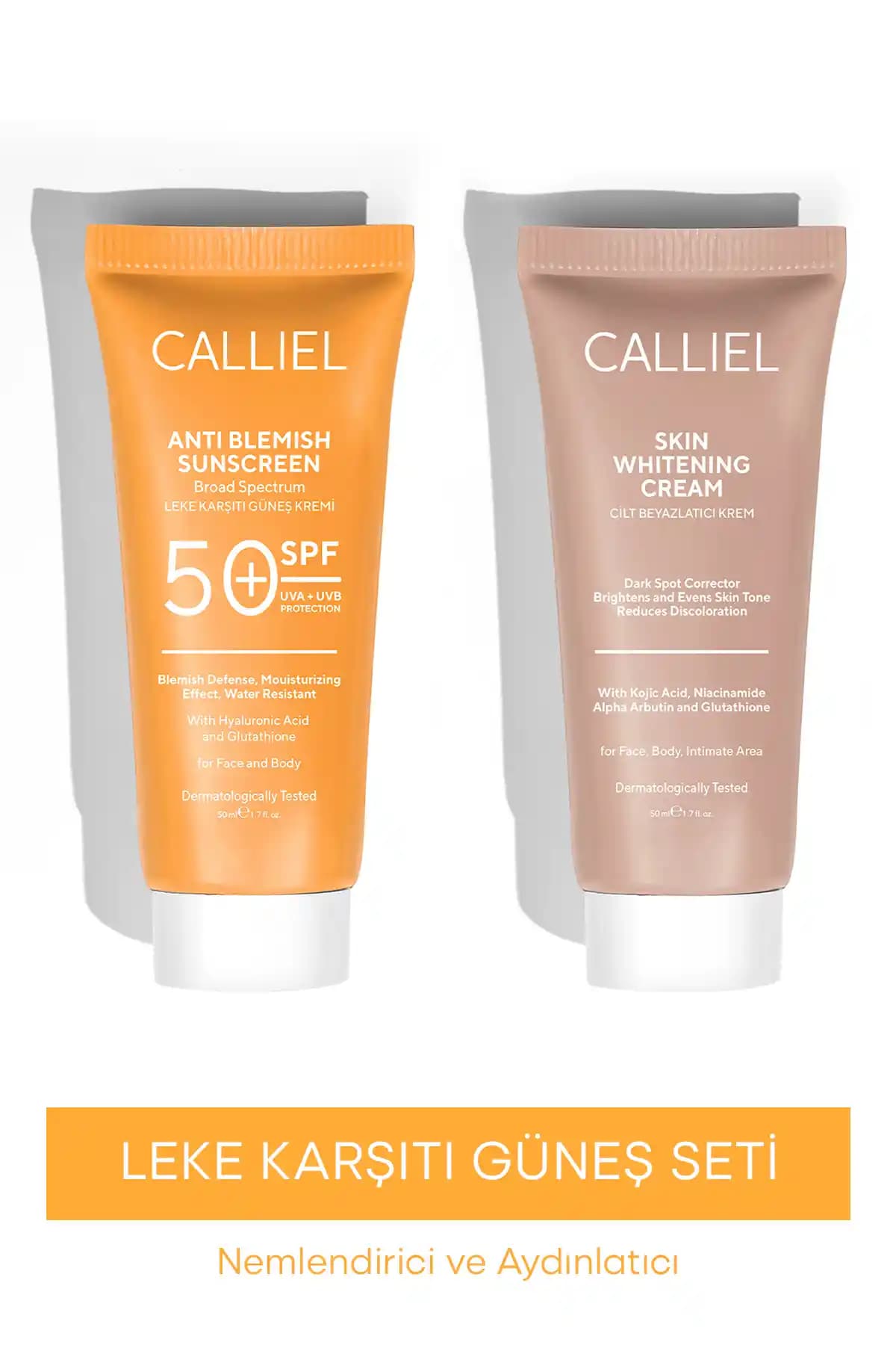 Calliel Leke Karşıtı ve Güneş Koruyucu Seti: Yüksek Koruma ve Cilt Tonu Eşitleyici Özellikler