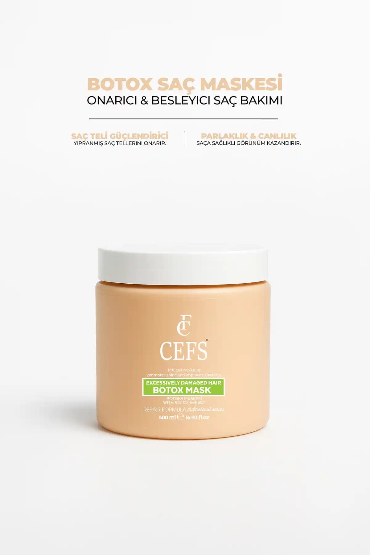 Cefs Keratin Botoks Etkili Yoğun Saç Bakım Maskesi Saçları Güçlendiren ve Parlatan Formül