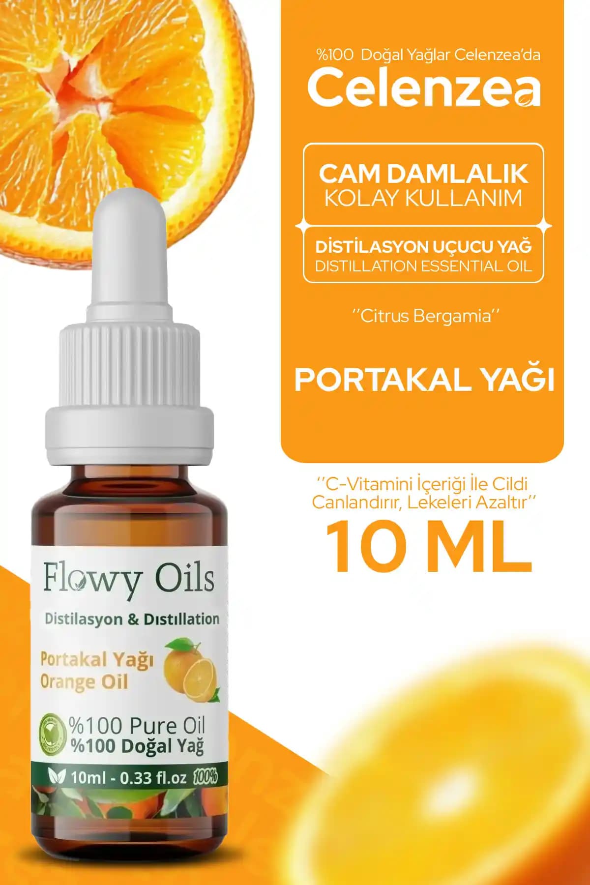 Celenzea Portakal Yağı: Doğal ve Ferahlatıcı Aromaterapi Deneyimi İçin Uygun Ürün
