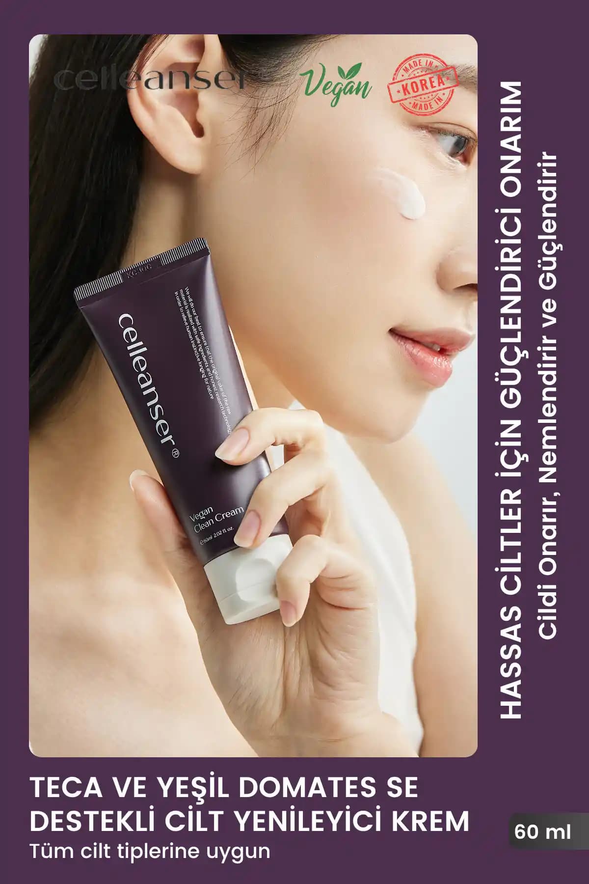 Celleanser Vegan Yüz Kremi: Bariyer Onarımı ve Yaşlanma Karşıtı Özellikler