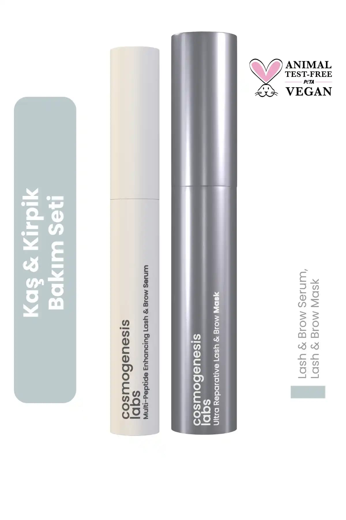 Cosmogenesis Labs Vegan Kaş ve Kirpik Bakım Seti Doğal Güzellik İçin Güvenli ve Etkili