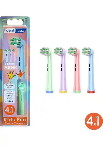 Denthauz Kids Fun Yumuşak Kıllı Çocuk Diş Fırçası Başlığı Güvenli ve Etkili Temizlik İçin