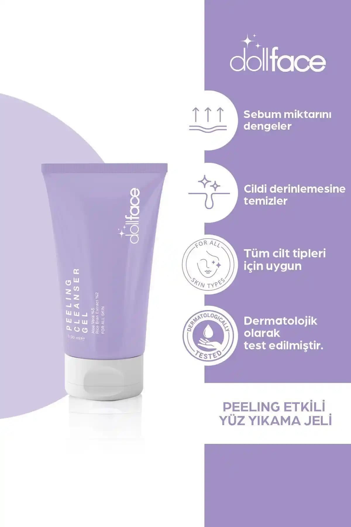 Dollface Peeling Etkili Yüz Yıkama Jeli: Doğa Dostu ve Cilt Temizliği İçin Güvenilir Çözüm