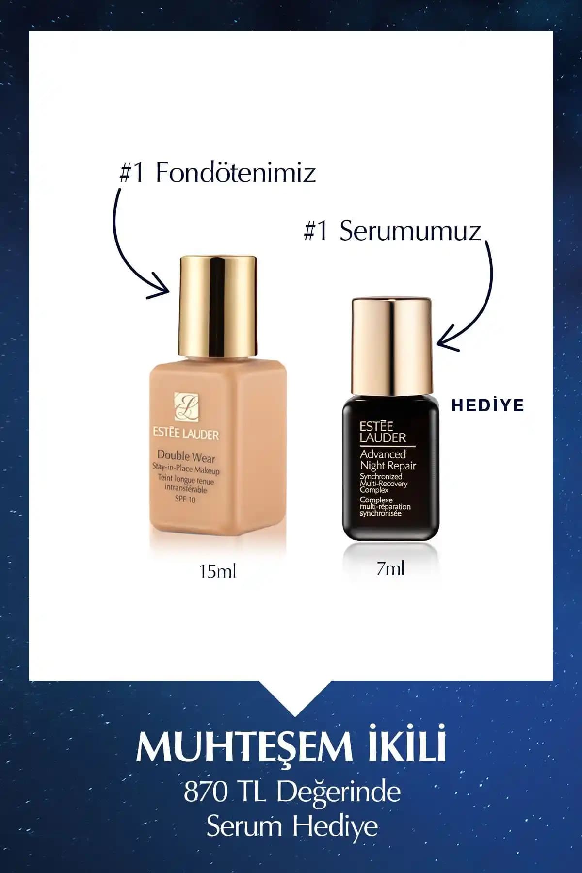 Estée Lauder Double Wear Seyahat Boy Fondöten SPF10: Uzun Süre Kalıcı ve Doğal Görünüm Sağlayan Ürün