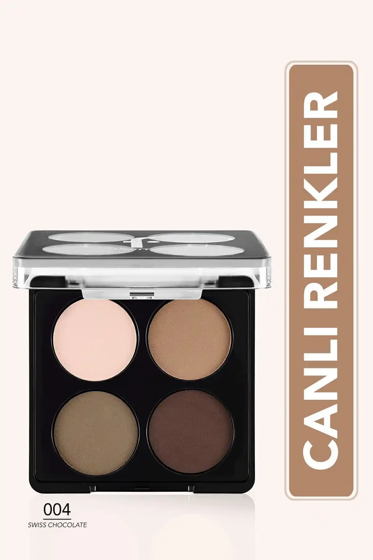 Flormar Mat ve Işıltılı Far Paleti 004 Swiss Chocolate Günlük ve Özel Makyajlar İçin