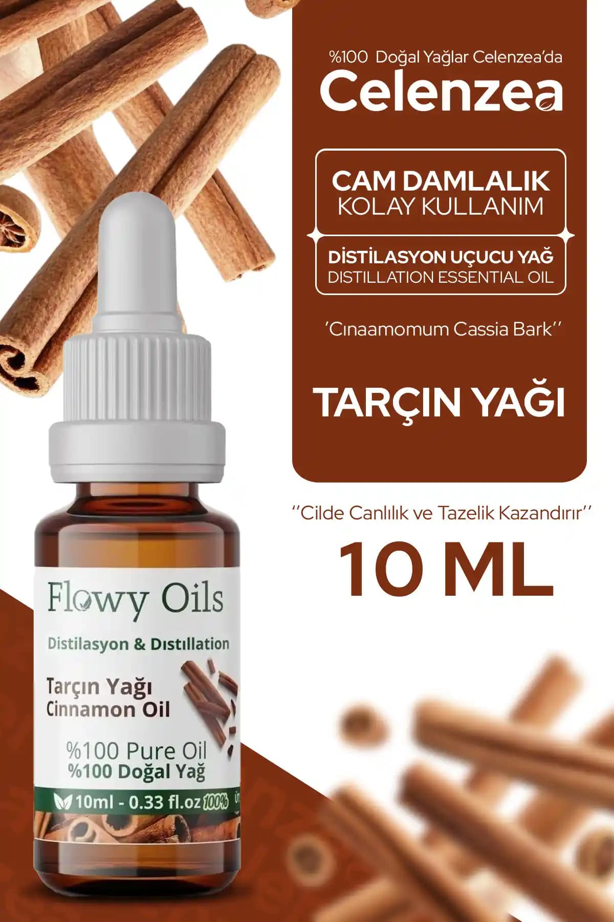 Flowy Oils Tarçın Yağı: Doğal ve Güvenilir Aromaterapi ve Bakım İçin Uygun Ürün