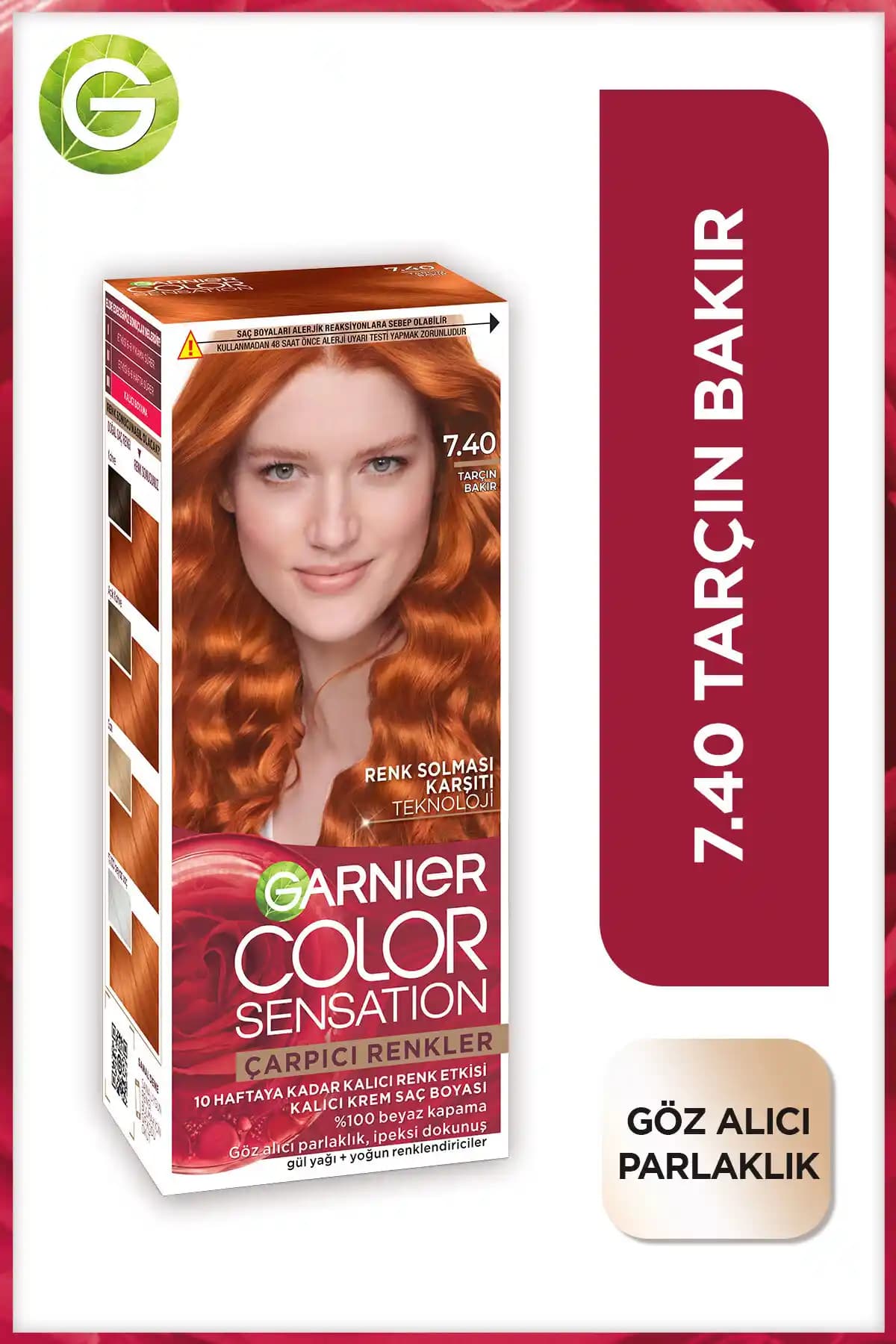 Garnier Çarpıcı Renkler 7.40 Tarçın Bakır: Kalıcı ve Canlı Saç Renkleri
