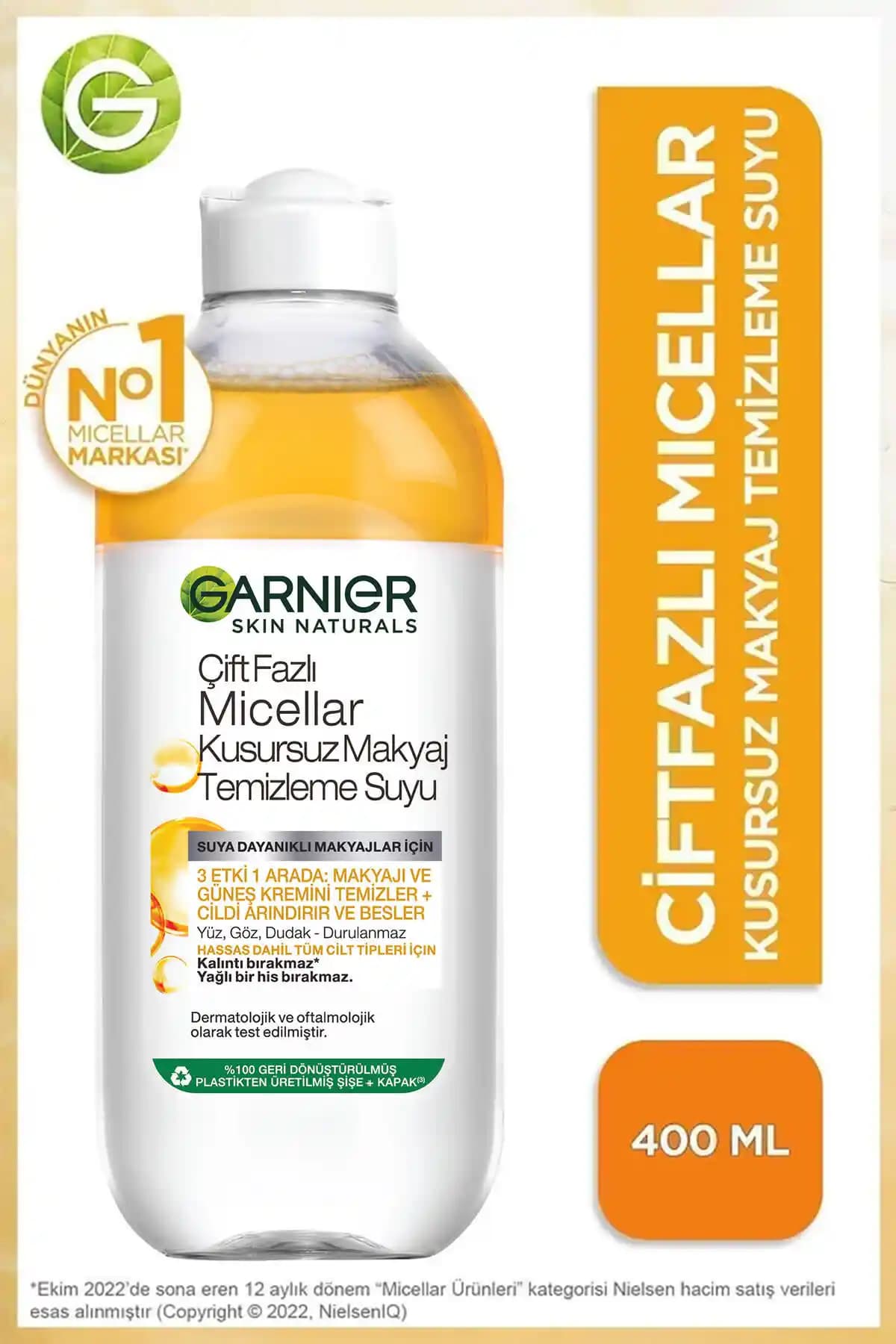 Garnier Çift Fazlı Micellar Makyaj Temizleme Suyu: Hassas ve Etkili Temizlik Çözümü