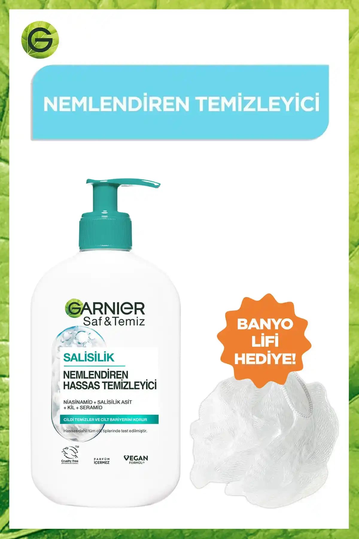 Garnier Saf&Temiz Nemlendiren Temizleyici: Hassas ve Kuru Ciltler İçin Güvenli Temizlik Çözümü