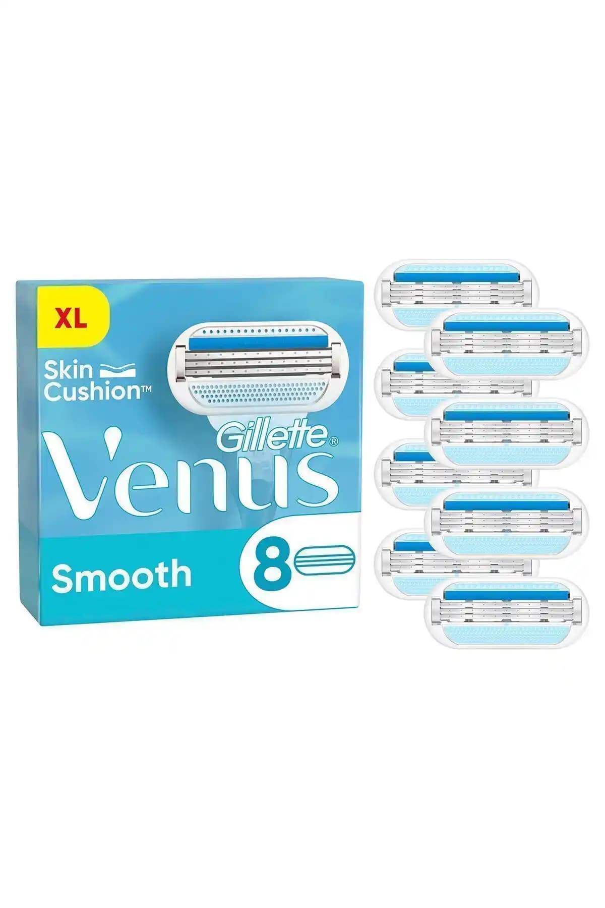 Gillette Venus Smooth Yedek Bıçakları Kadınlar İçin Uzun Ömürlü ve Pratik Tıraş Çözümü