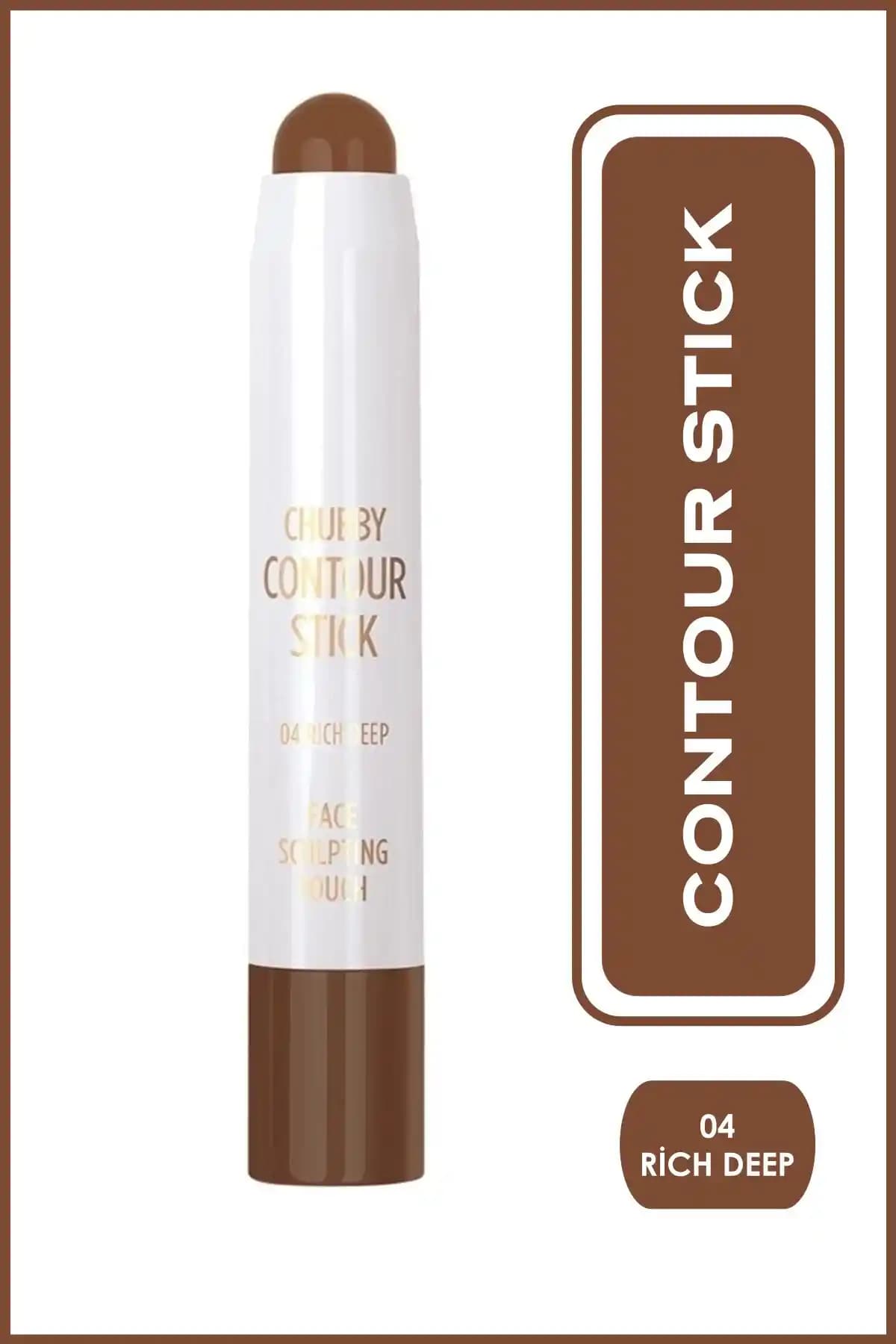 Golden Rose Chubby Contour Stick No:04 Rich Deep ile doğal ve pratik kontür uygulaması