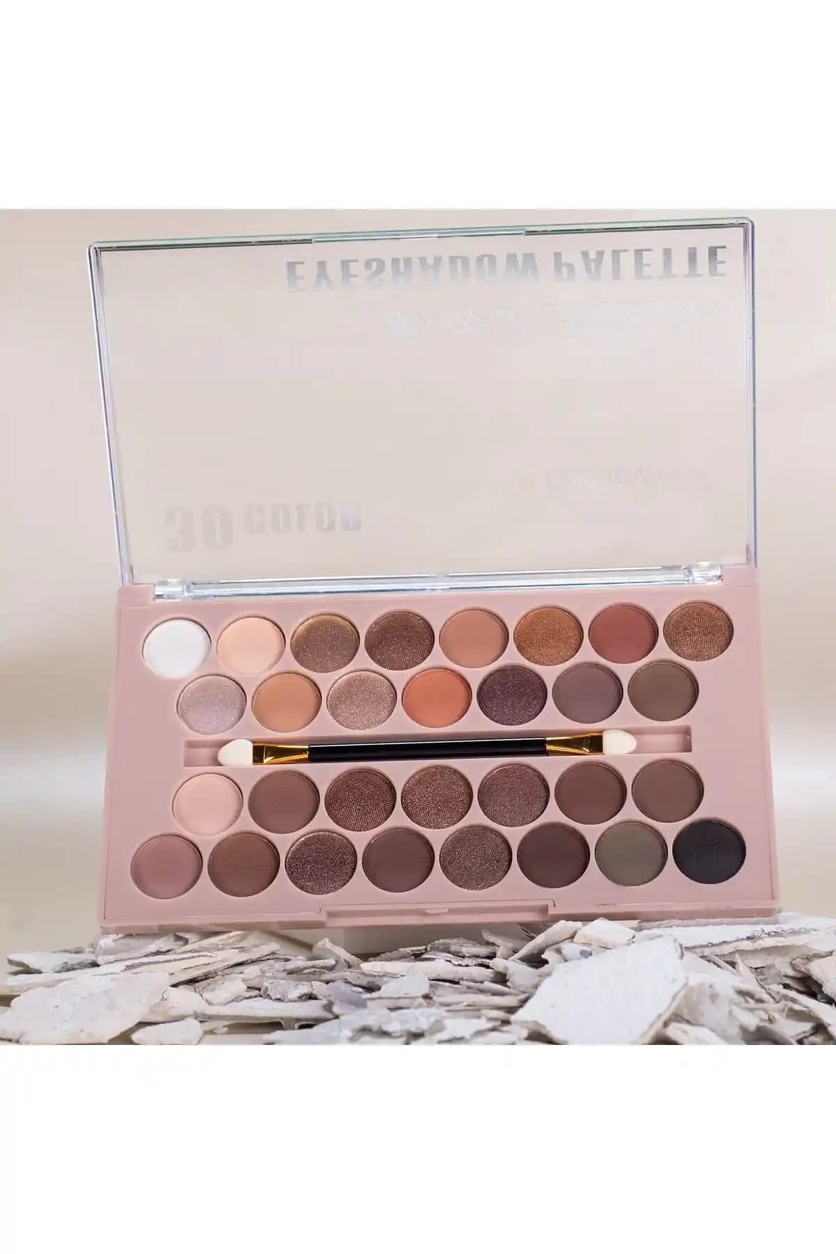 GulFlower 30'lu Simli ve Mat Göz Farı Paleti: Çok Renkli ve Kullanışlı Makyaj Seti