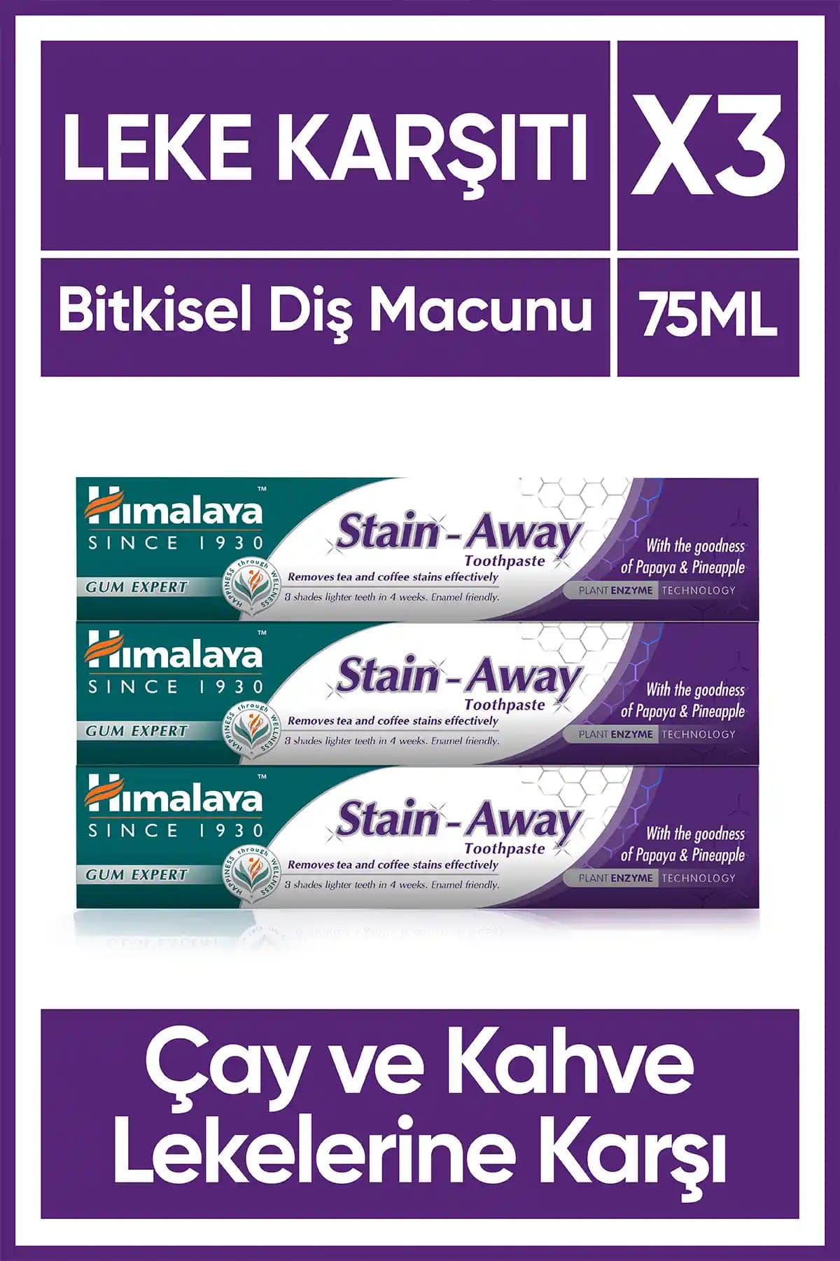 Himalaya 1930 Stain Away Leke Karşıtı Diş Macunu Doğal ve Etkili Beyazlatıcı Formül