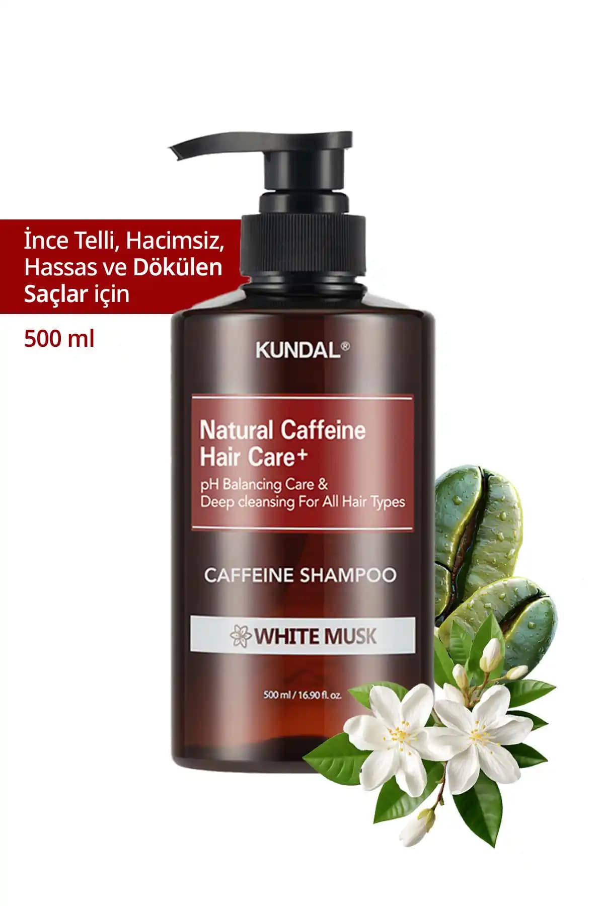 Kundal Kafein İçeren Dökülme Karşıtı Bakım Şampuanı Saç Güçlendirme ve Sağlıklı Saç Derisi İçin