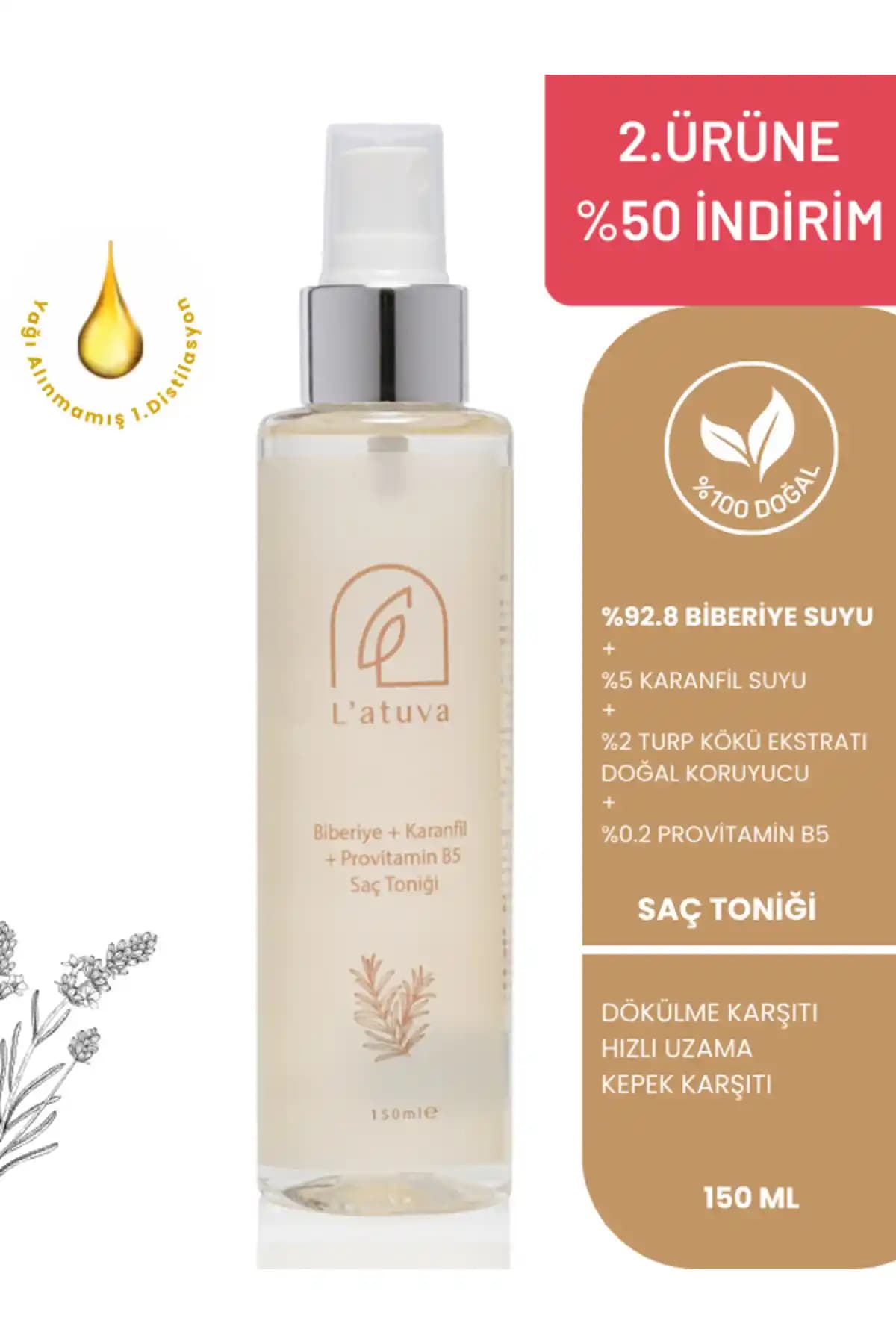 L'atuva Biberiye ve Karanfil Suyu ile Doğal Saç Bakımında Etkili Çözüm