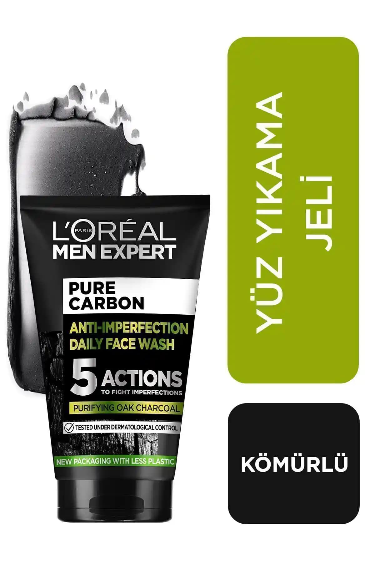 L'Oreal Paris Men Expert Pure Charcoal Yüz Yıkama Jeli Siyah Noktalar ve Cilt Problemlerine Etkili Çözüm