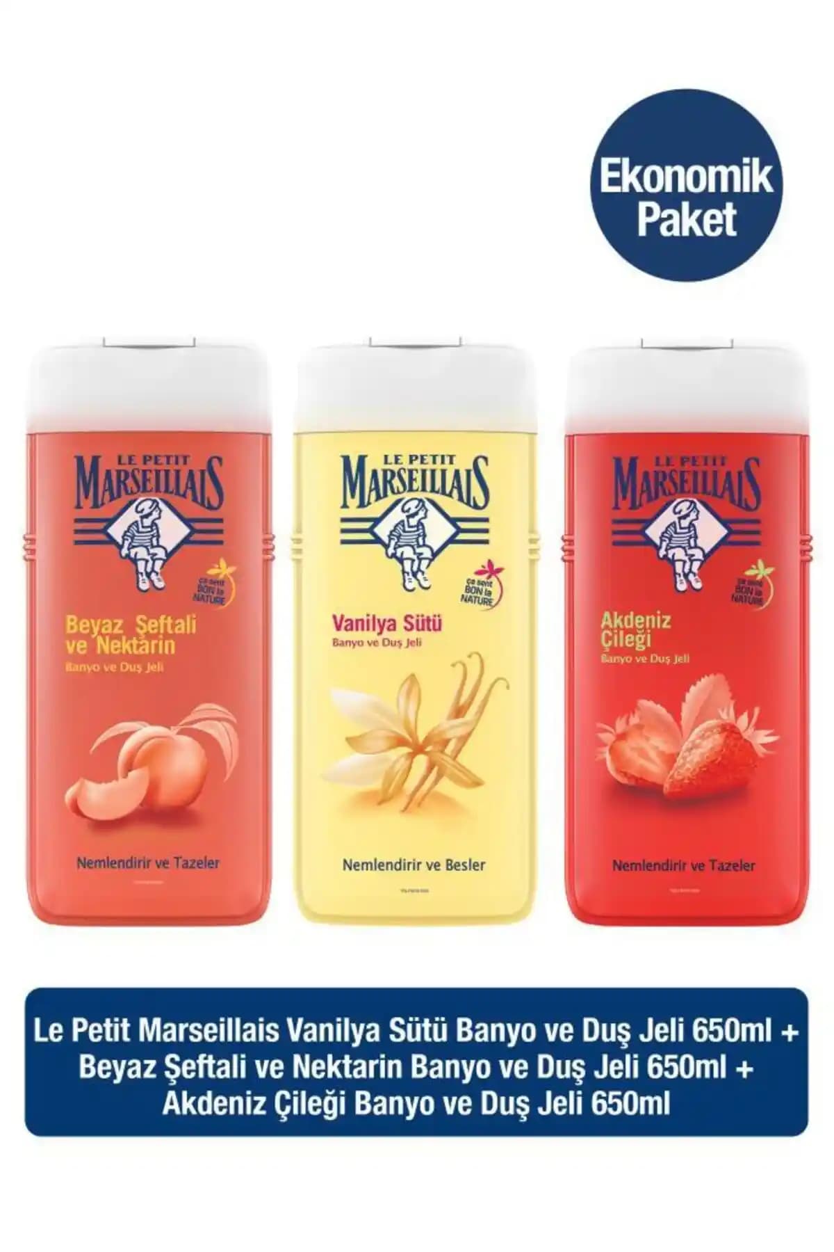 Le Petit Marseillais Üçlü Duş Jeli Seti Doğadan Gelen Ferahlık ve Çekicilik Sunar