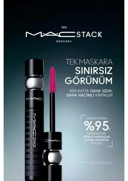 MAC Stack Siyah Maskara: Hacim ve Uzunluk Sağlayan Yüksek Performanslı Maskara