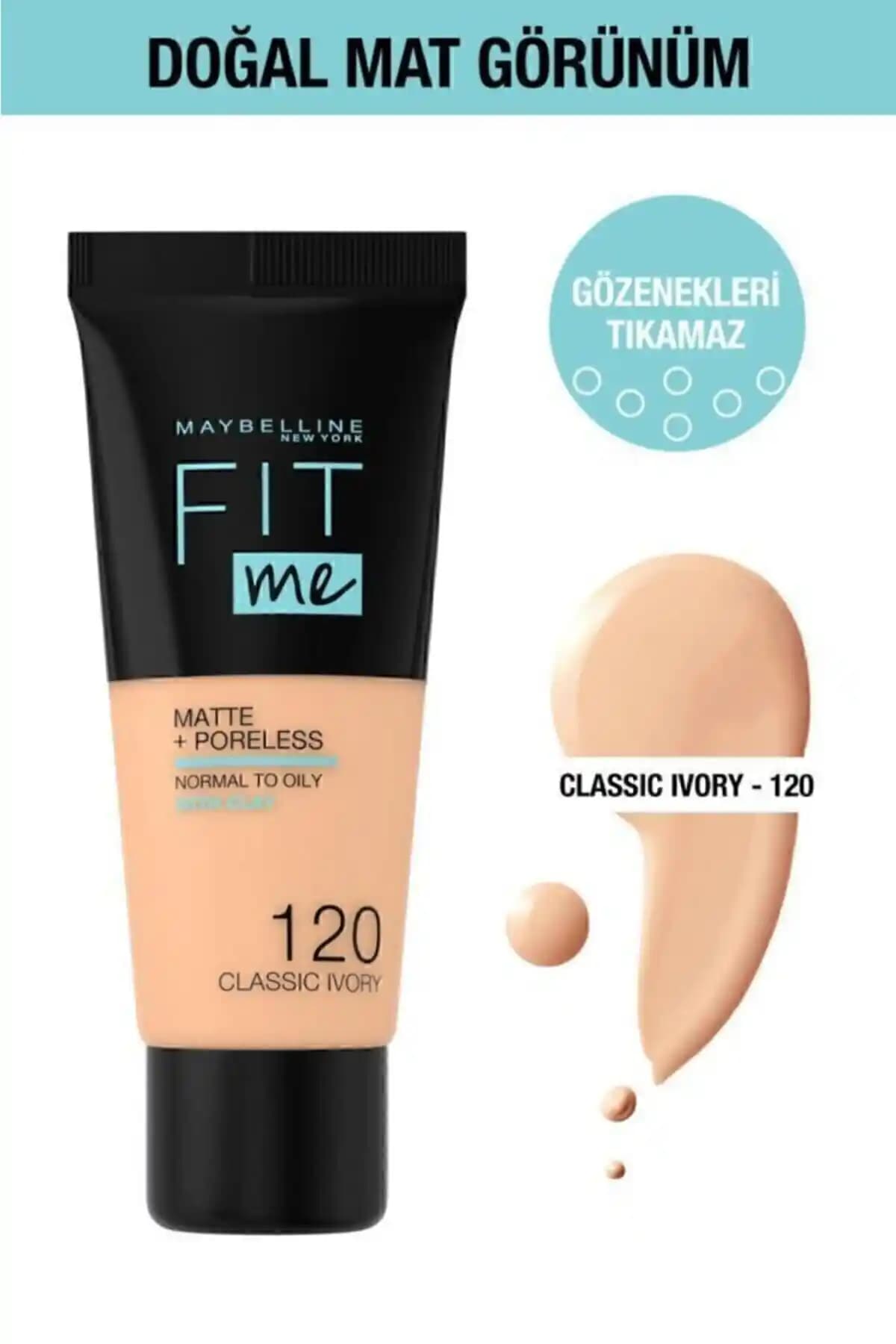 Maybelline Fit Me Matte+Poreless Fondöten: Mat Bitiş ve Doğal Görünüm Sunan Kaliteli Seçenek