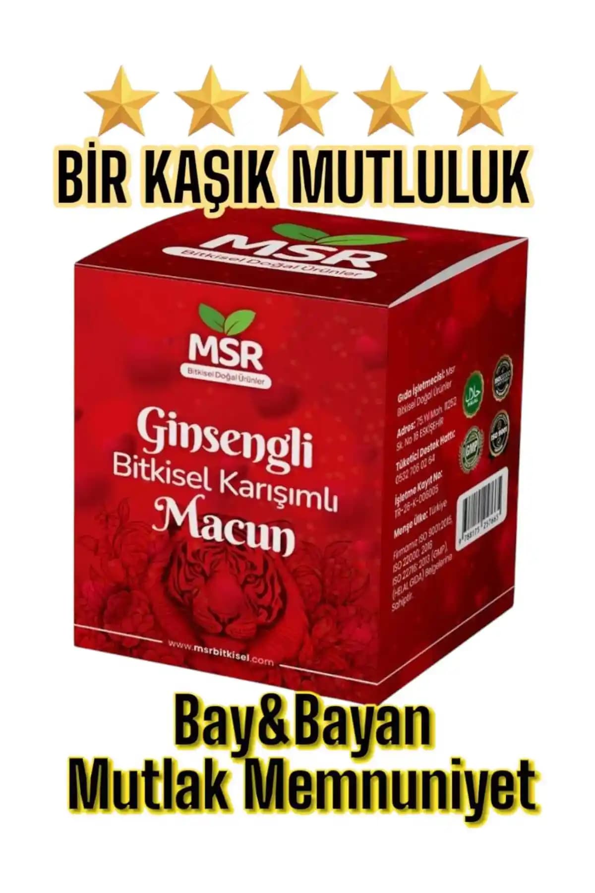 MSR Bitkisel Doğal Ginsengli Kuvvet Macunu Sağlık ve Enerji Desteği