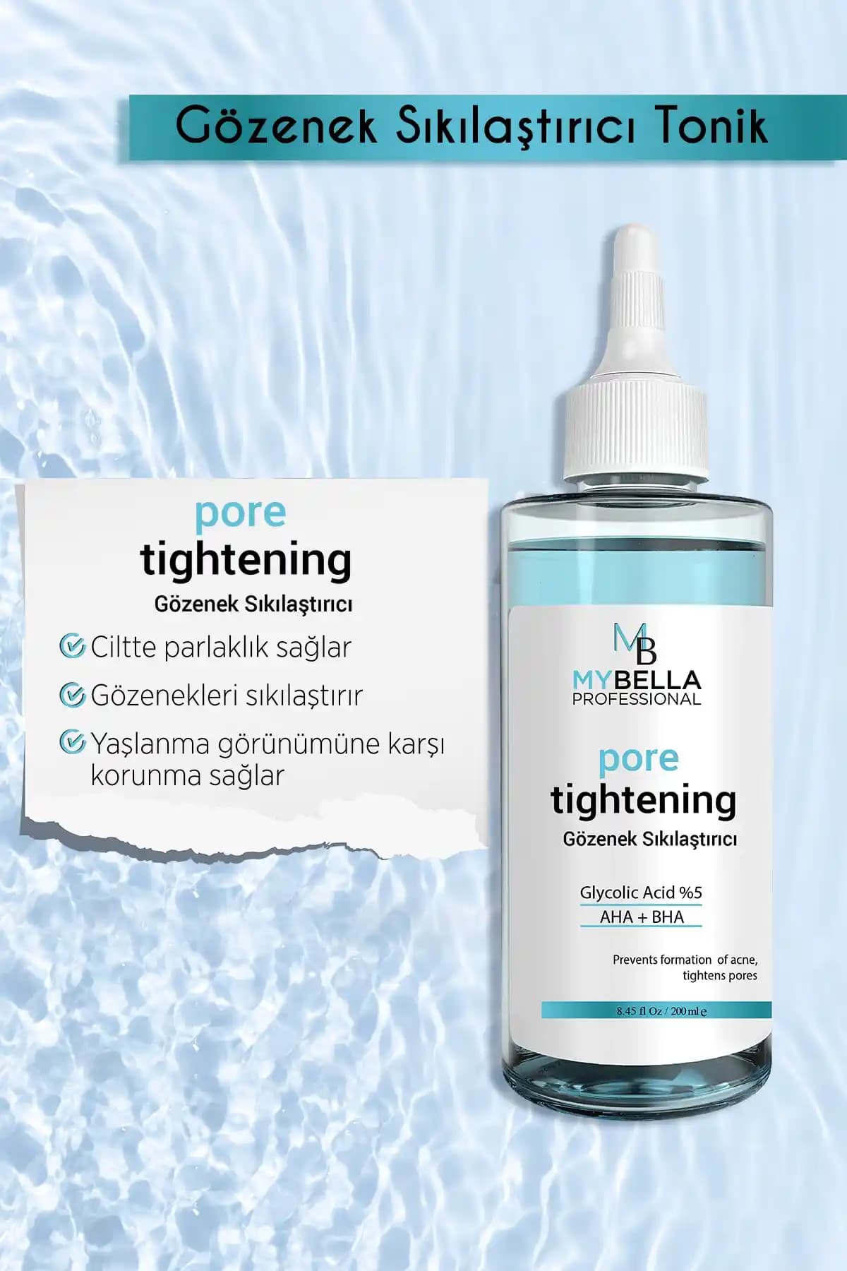 My Bella Vegan Gözenek Sıkılaştırıcı ve Arındırıcı Tonik: Doğal İçeriklerle Cilt Temizliği ve Sıkılaştırma