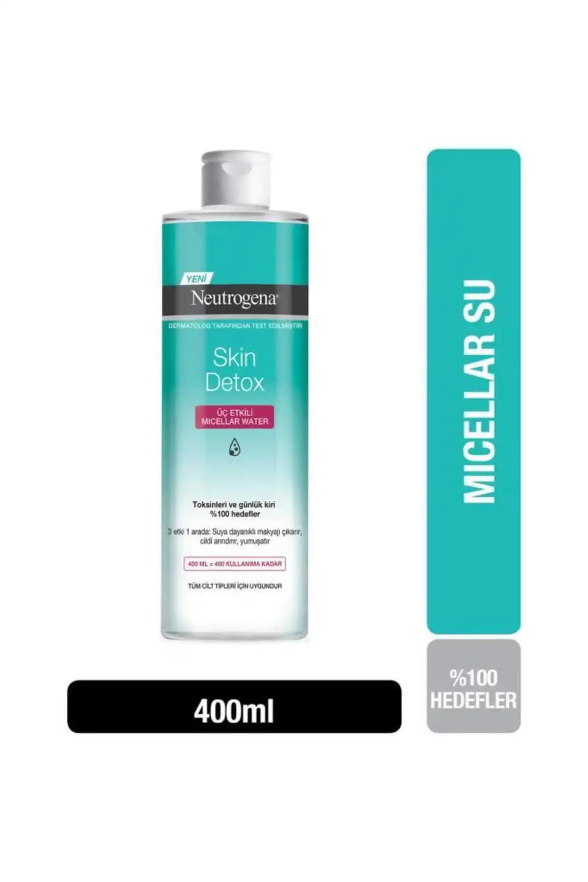 Neutrogena Skin Detox 400ML Hassas ve kuru ciltler için nazik ve etkili temizlik jeli
