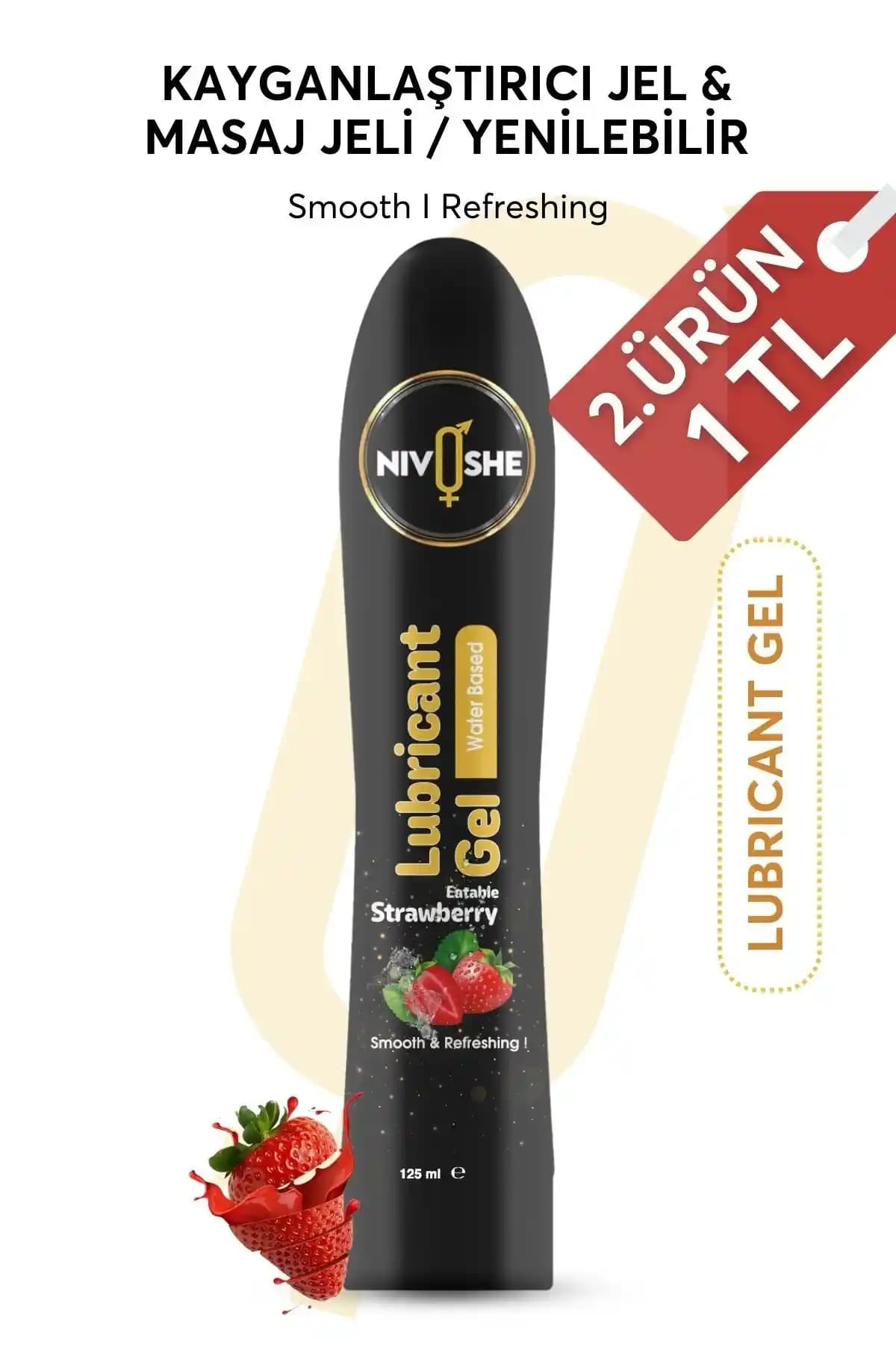 NIVOSHE Premium Kayganlaştırıcı Jel Çilek Aromasıyla Güvenli ve Konforlu Kullanım