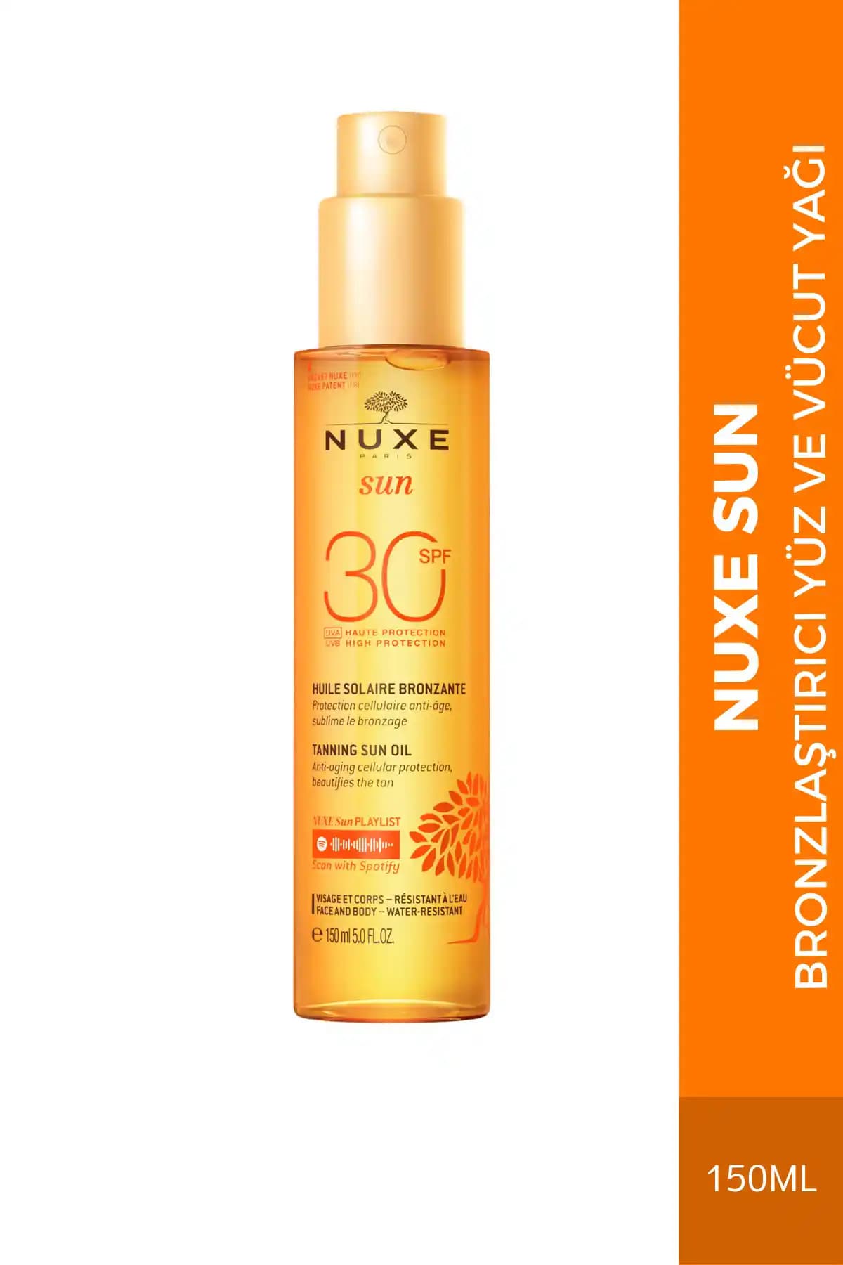 Nuxe Bronzlaştırıcı Yüz ve Vücut Yağı SPF 30 Güneş Koruma ve Doğal Bronzluk Sağlar
