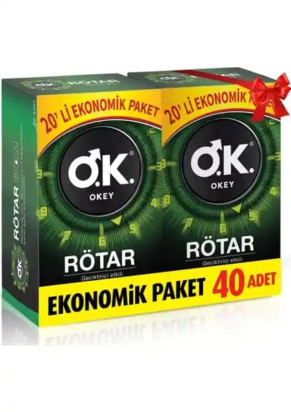 Okey Rötar 40'lı Prezervatif Paketi: Güvenli ve Konforlu Cinsel Sağlık Ürünü