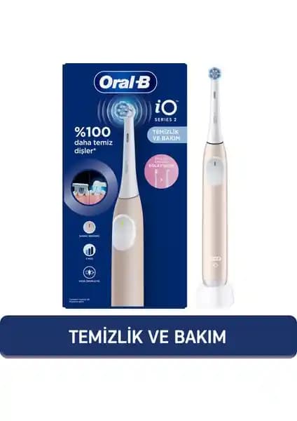 Oral-B iO 2 Şarjlı Diş Fırçası Pembe - Üstün Temizlik ve Kullanım Konforu Sağlayan Teknolojik Ürün