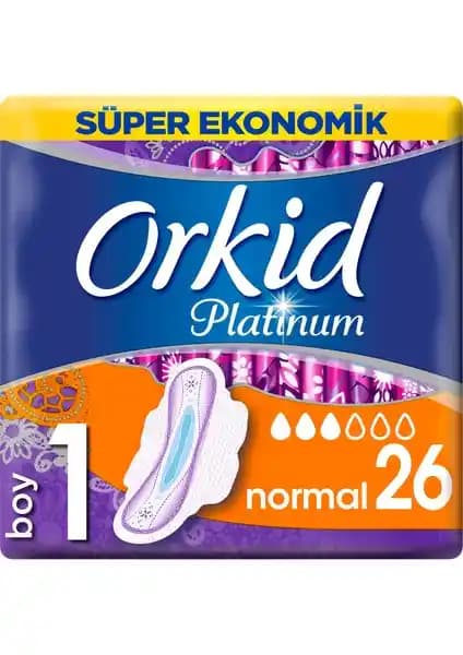 Orkid Platinum Normal Hijyenik Pedler 26 Adet Günlük Kullanım İçin Güvenli ve Konforlu