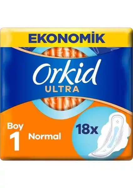Orkid Ultra Extra Normal Hijyenik Ped 18 Adet Ekonomik Paket Günlük Rahatlık ve Güvenlik