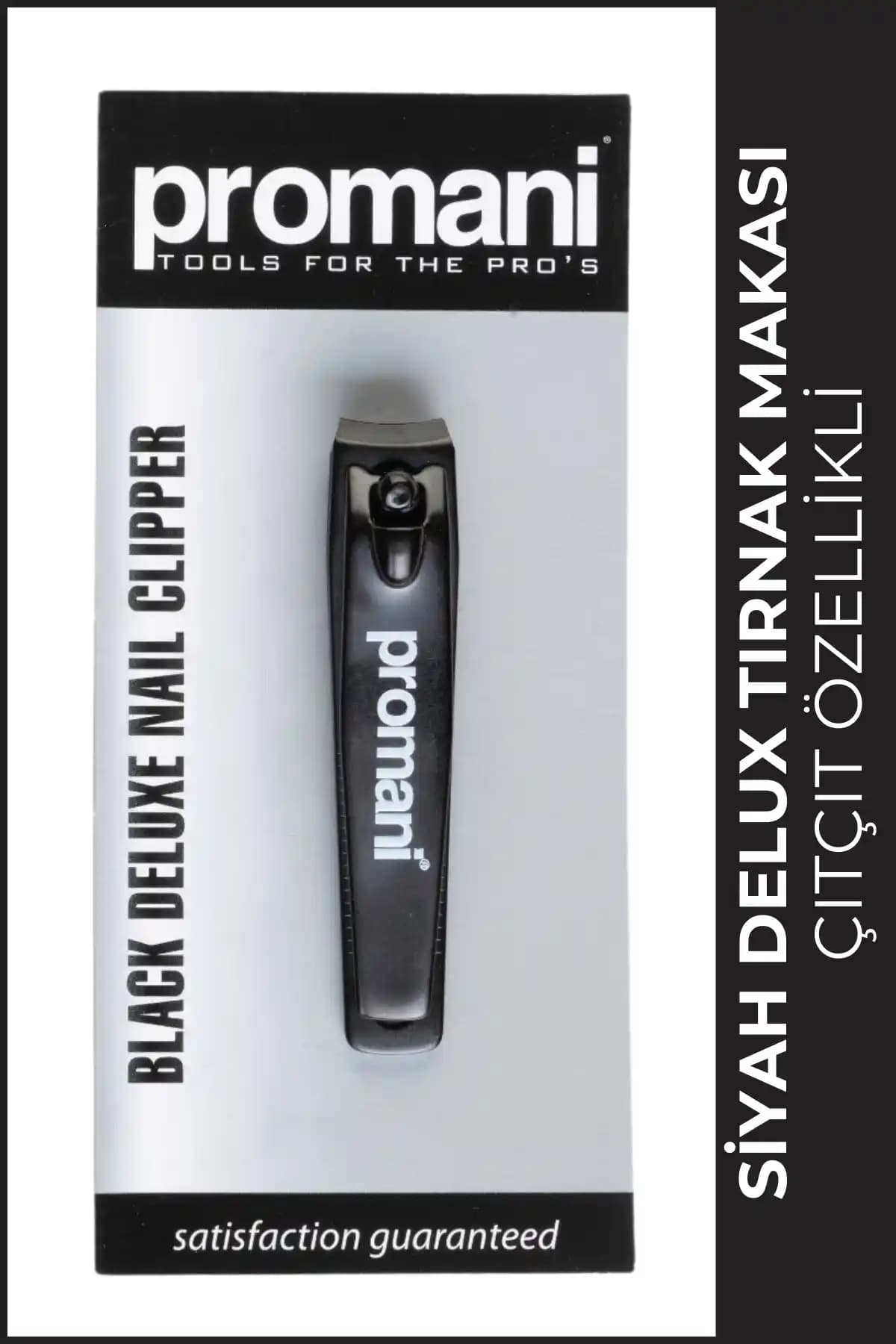 Promani Siyah Tırnak Makası (DELUX) Güçlü ve Şık Tasarımıyla Günlük Bakım İçin Uygun