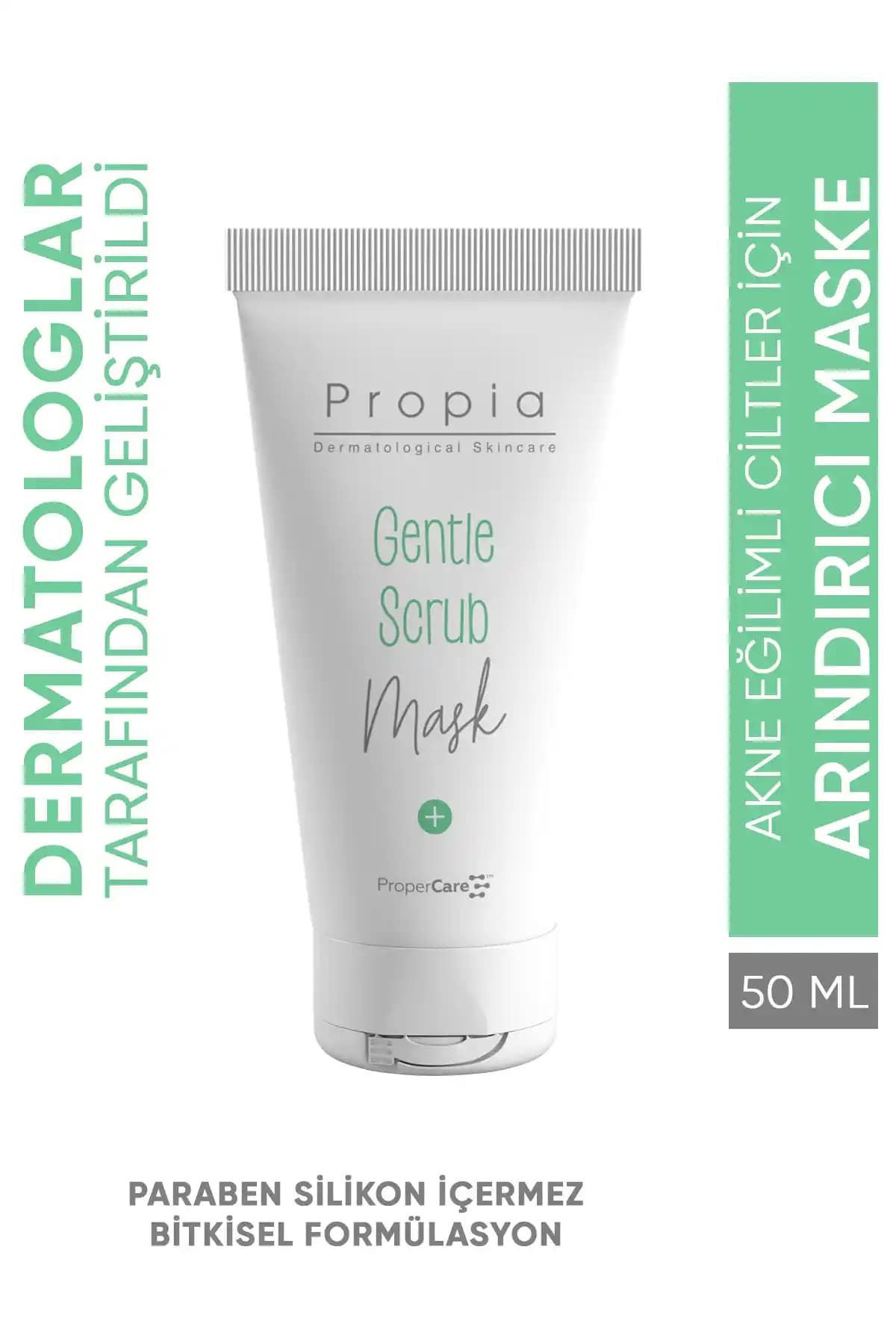 Propia Akne Siyah Nokta Karşıtı Beyaz Kil Yüz Maskesi Cilt Temizliği ve Gözenek Arındırma