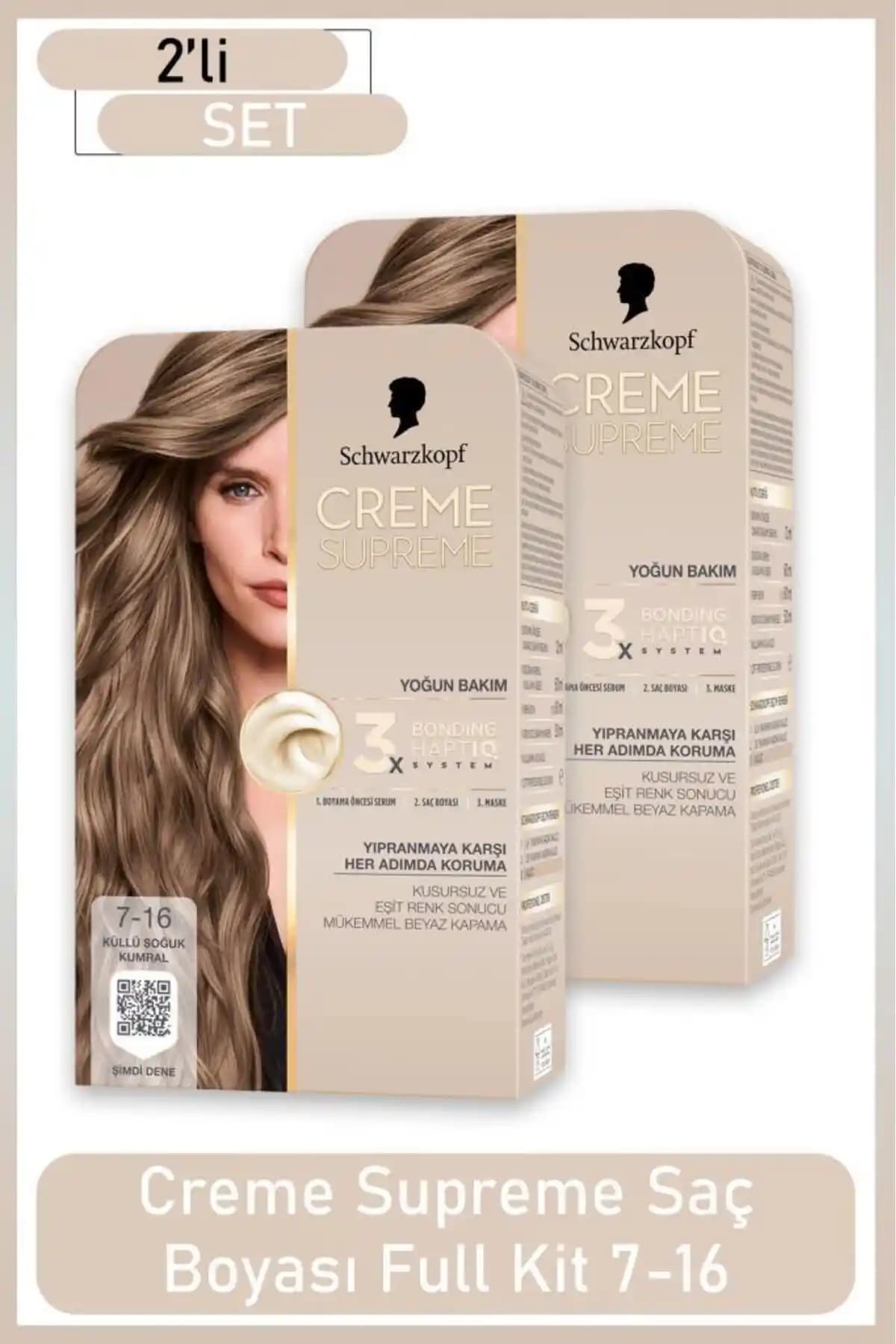 Schwarzkopf Creme Supreme Full Kit 7-16 Küllü Soğuk Kumral Saç Boyası Ürün İncelemesi ve Özellikleri