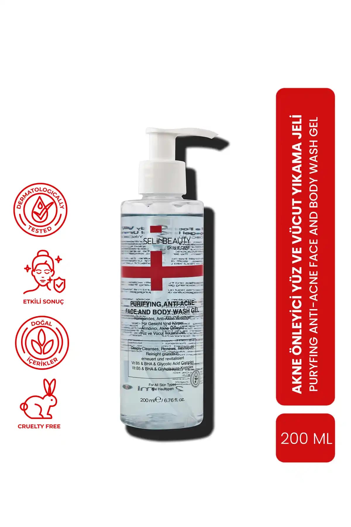 SelinBeauty Skin&Care Akne Önleyici Yüz ve Vücut Yıkama Jeli ile Sağlıklı Cilt Bakımı